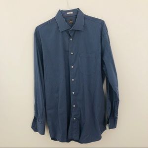 Peter Millar Blue Striped Dress Shirt